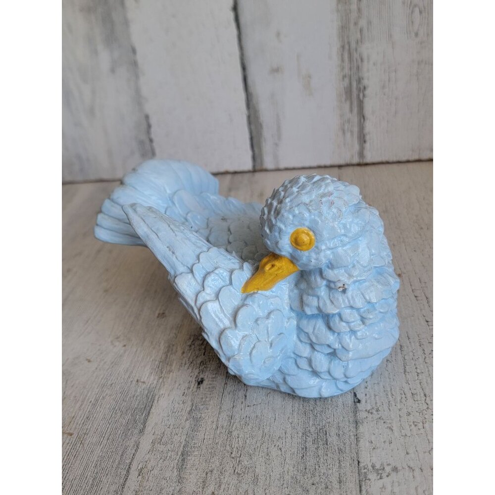 Vintage blue pigeon bird figure decor home unique